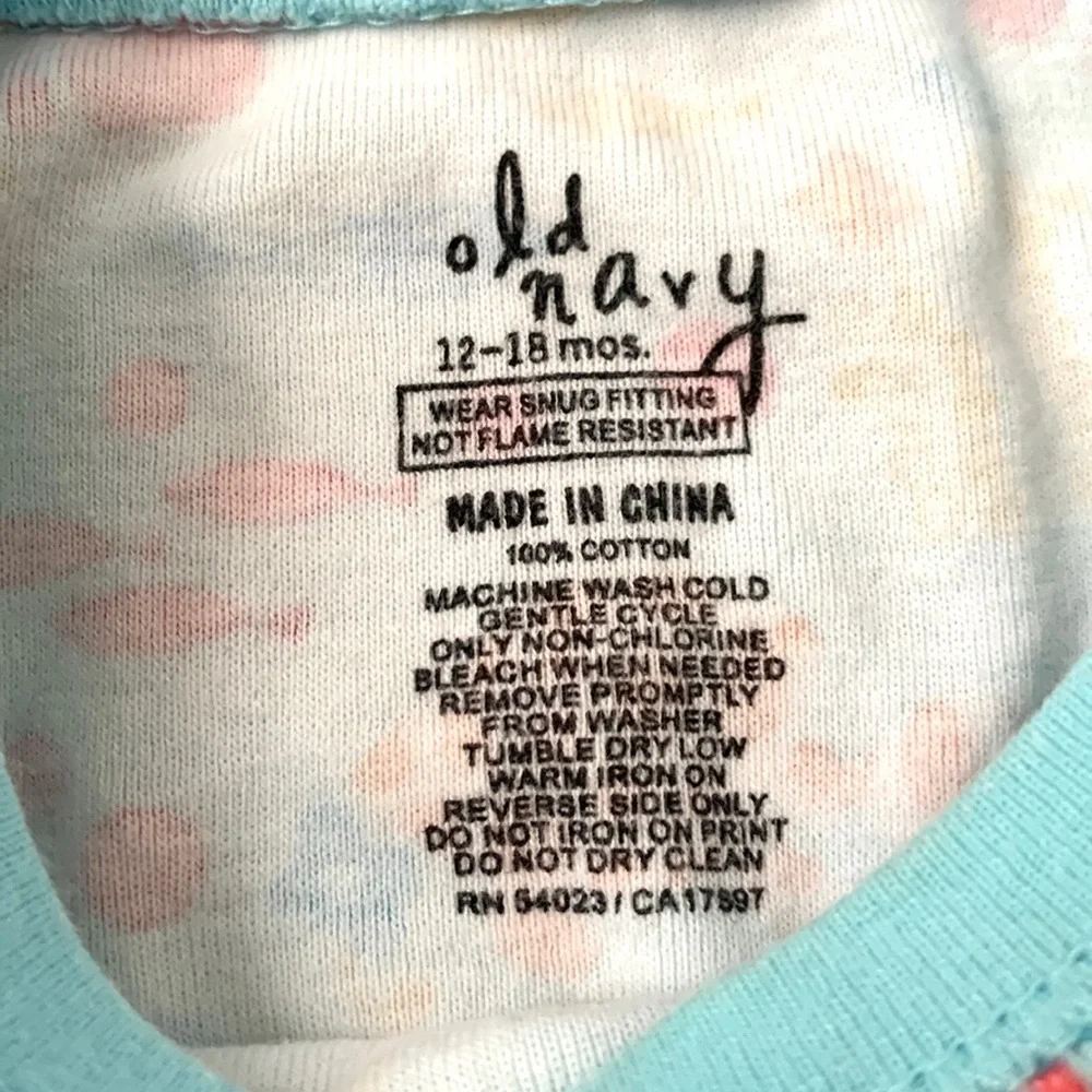 Old Navy 12-18m Pajamas Set Summer Shorts Top Kids Baby Toddler Pjs 12m 18m